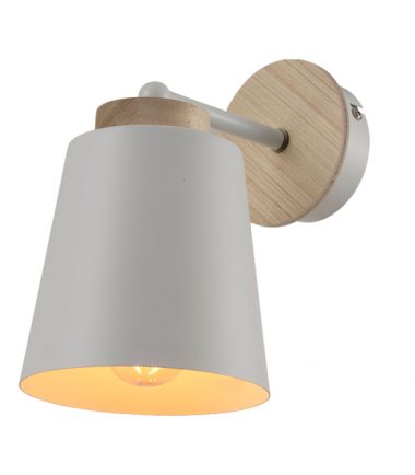 VESTA 425 ZIDNA LAMPA 1*E27 BELA/DRVO 201136