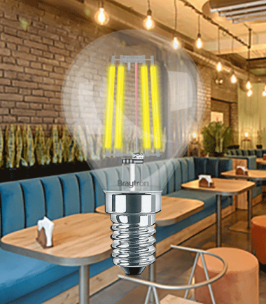 LED FILAMENT SIJALICA -4W-E14-P45-CLR-2700K-BA37-00410