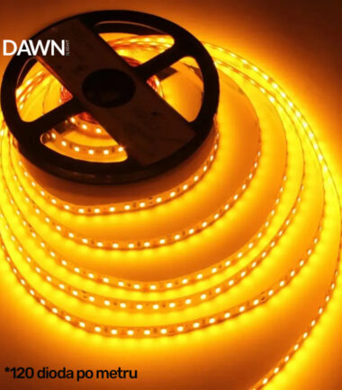 DAWN LED TRAKA 12V 12W/m AMBER IP20 (HL 2835-120-AMBER, 5met, 8mm) 150371