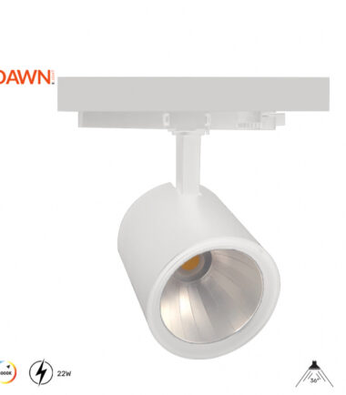 1 DAWN LED REFLEKTOR ŠINSKI XS-22 22W 3000K BELI TROSTEPENI 201396