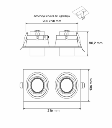 rozetna-718-2gu10-crna