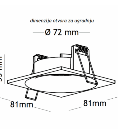 rozetna-jm-051-1gu10-bela