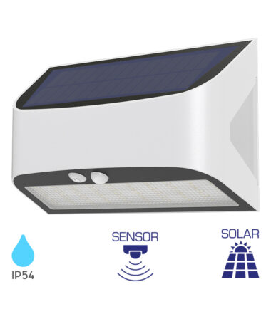 1 BRY-SOLARIS-W1-BELA-6W-6500K-IP54-SOLAR.ZID.SVETILJKA sa senzorom BG36-00140
